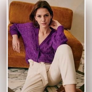 Sezane NWOT Marlow Jumper size XS Violet Flash